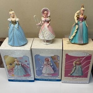 Hallmark Barbie Children’s Collector Series Set of 3 Cinderella Rapunzel Bo Beep